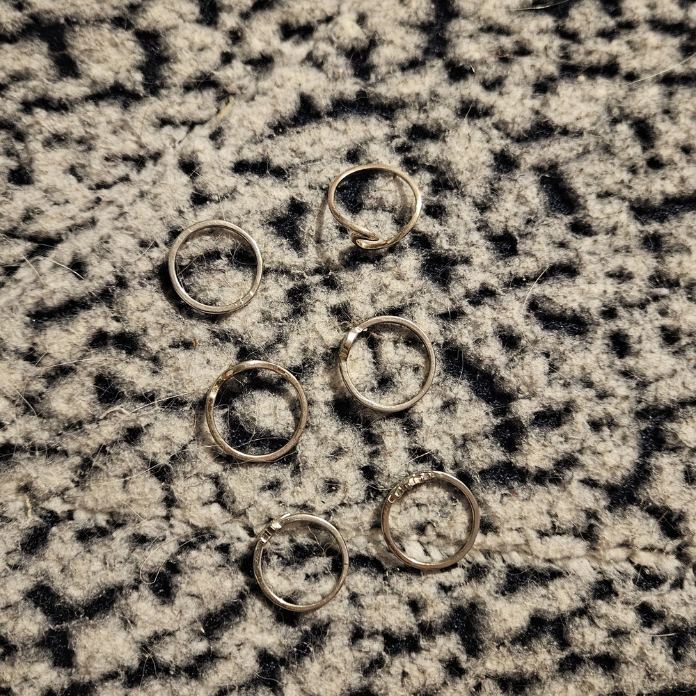 Elegant Silver Ring Set